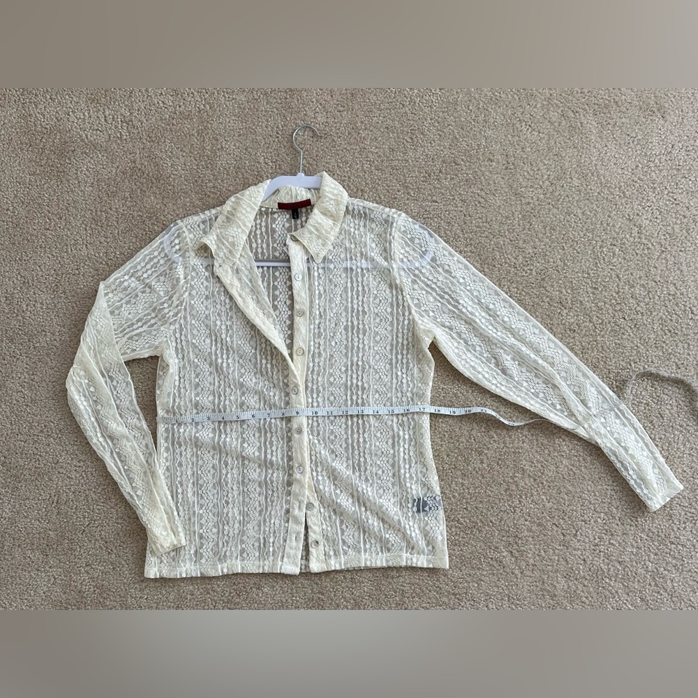 BKE Cream Lace Women's Cardigan